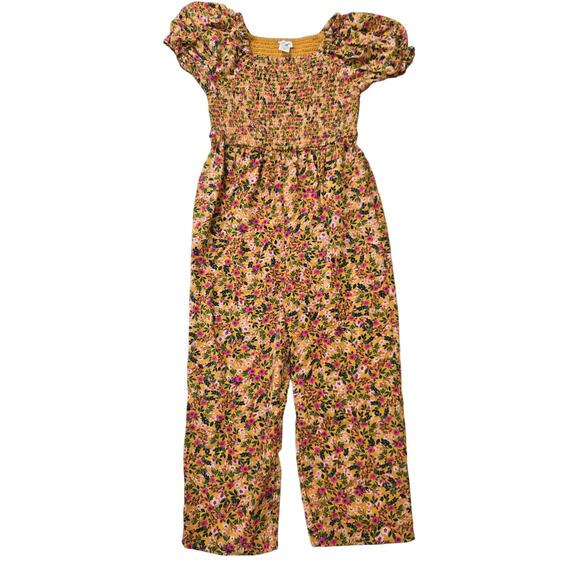 J. crew Factory Crewcuts Floral Girls Jumpsuit Size 7 - Picture 1 of 6